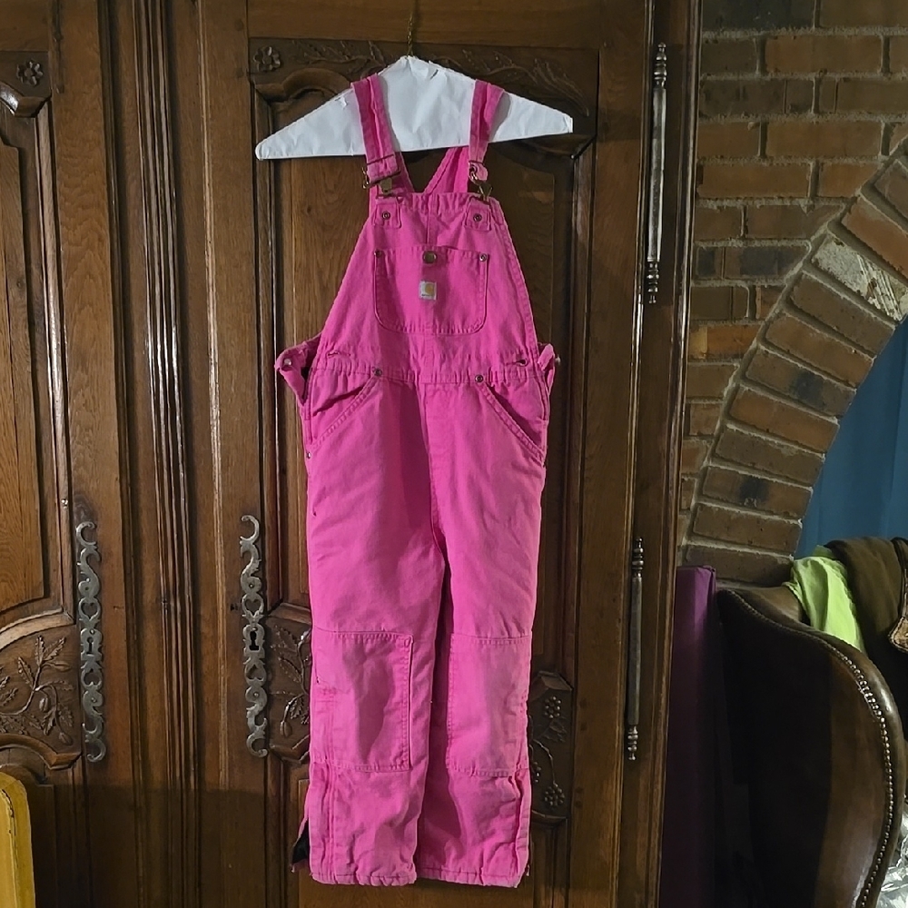 Pink Girl's Insulated Overalls